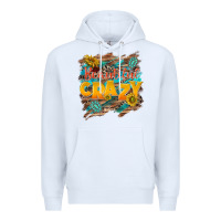 White beautiful crazy Premium Hoodie - NancyCooperArtShop