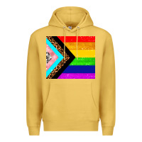 Antique Gold pride flag Premium Hoodie - AdoDesignShop