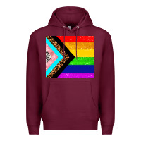Burgundy pride flag Premium Hoodie - AdoDesignShop
