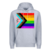 Heather Grey pride flag Premium Hoodie - AdoDesignShop