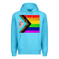 Ocean Blue pride flag Premium Hoodie - AdoDesignShop
