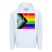 White pride flag Premium Hoodie - AdoDesignShop