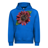 Cobalt chocolate sunflower Urban Hoodie - LillyAllenDesigns