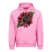 Fuchsia Pink chocolate sunflower Urban Hoodie - LillyAllenDesigns