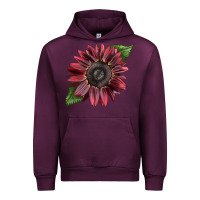 Mauve Wine chocolate sunflower Urban Hoodie - LillyAllenDesigns