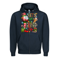 Navy let's get elfed up Zipper Hoodie - Zillion Design Studio