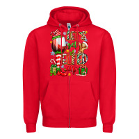 Red let's get elfed up Zipper Hoodie - Zillion Design Studio