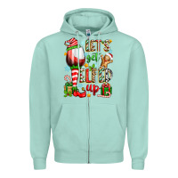Seafoam let's get elfed up Zipper Hoodie - Zillion Design Studio