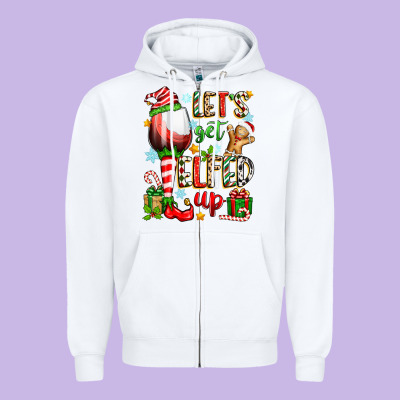 Let's Get Elfed Up Zipper Hoodie Designed By Zillion Design Studio