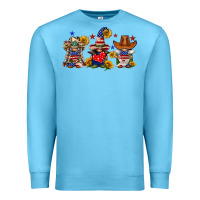 Ocean Blue american gnomes Premium Sweatshirt - FaDigitalArtStudio