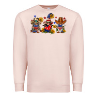 Pale Pink american gnomes Premium Sweatshirt - FaDigitalArtStudio