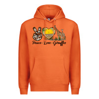 Carrot Peace Love Giraffes Premium Hoodie - LillyAllenDesigns