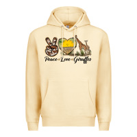 Pina Colada Peace Love Giraffes Premium Hoodie - LillyAllenDesigns