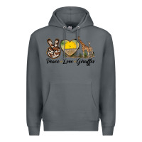 Rock Peace Love Giraffes Premium Hoodie - LillyAllenDesigns
