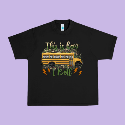 This Is How I Roll School Bus Camouflage Urban Heavy Tee Designed By Artiststas