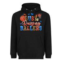 Black busy raising ballers basketball Heavyweight Hoodie - Zillion Design Studio