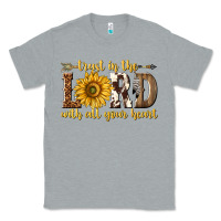 Heather Grey Trust in the lord with all your heart Classic Tee - texasbilliewilder