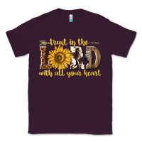 Plum Trust in the lord with all your heart Classic Tee - texasbilliewilder
