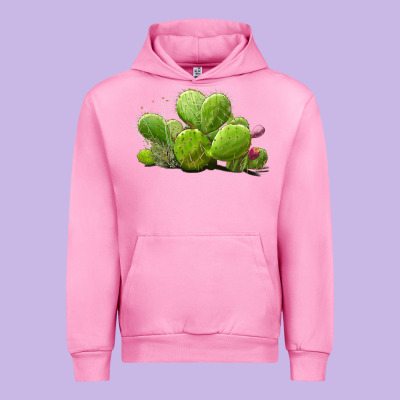 Desert Prickly Pear Cactus Urban Hoodie Designed By Lillyallendesigns
