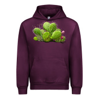 Mauve Wine desert prickly pear cactus Urban Hoodie - LillyAllenDesigns