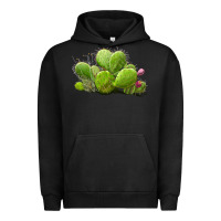 Pigment Black desert prickly pear cactus Urban Hoodie - LillyAllenDesigns