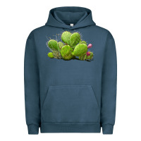 Pigment Midnight Navy desert prickly pear cactus Urban Hoodie - LillyAllenDesigns