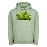 Pigment Oil Green desert prickly pear cactus Urban Hoodie - LillyAllenDesigns