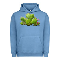 Pigment Pebble Blue desert prickly pear cactus Urban Hoodie - LillyAllenDesigns