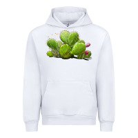 White desert prickly pear cactus Urban Hoodie - LillyAllenDesigns