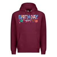 Burgundy birthday girl Premium Hoodie - NancyCooperArtShop