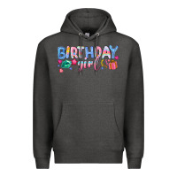Charcoal Heather birthday girl Premium Hoodie - NancyCooperArtShop