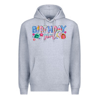Heather Grey birthday girl Premium Hoodie - NancyCooperArtShop