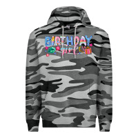 Slate Camo birthday girl Premium Hoodie - NancyCooperArtShop
