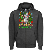 Charcoal Heather i want a hippopotamus for christmas Zipper Hoodie - Zillion Design Studio