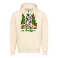 Sandshell i want a hippopotamus for christmas Zipper Hoodie - Zillion Design Studio