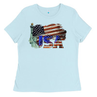 Usa  Statue Of Liberty Ladies Tee | Teevron
