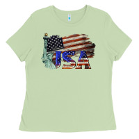 Matcha usa  statue of liberty Ladies Tee - BarkalooDesign