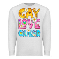 Oatmeal Heather gay love queer Premium Sweatshirt - HRA Design Shop