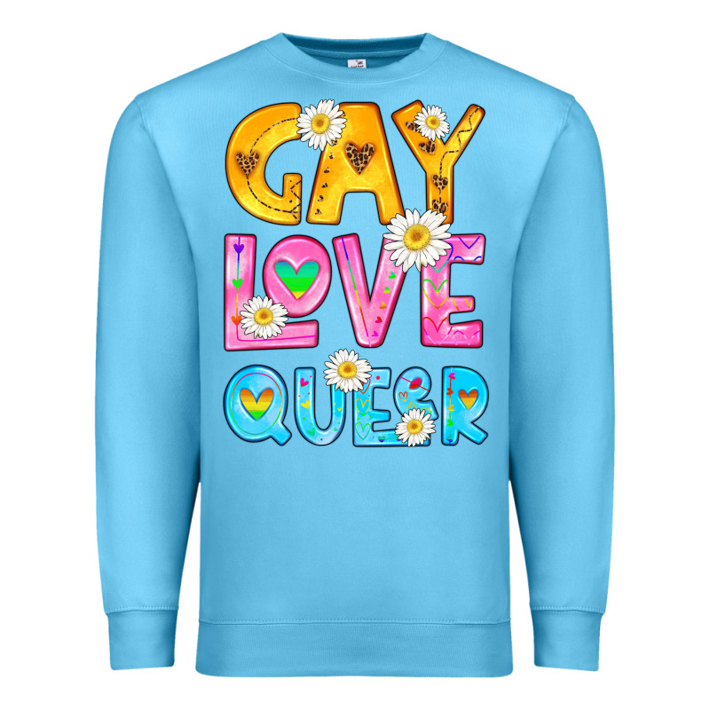 Gay Love Queer Premium Sweatshirt by HRA Design Shop | Teevron