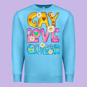 Gay Love Queer Premium Sweatshirt Designed By Hra Design Shop