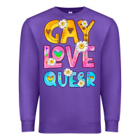 Purple gay love queer Premium Sweatshirt - HRA Design Shop