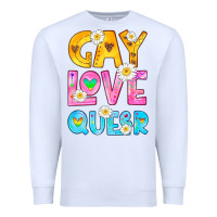White gay love queer Premium Sweatshirt - HRA Design Shop