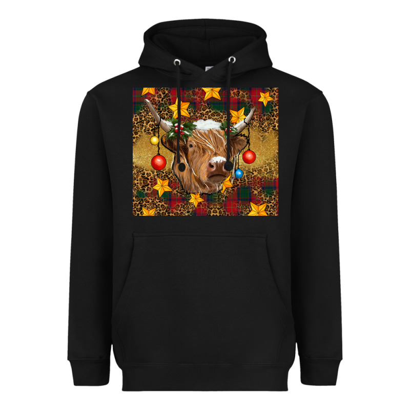 Christmas Highland Cow Tumbler Heavyweight Hoodie by RanaPortraitStore | Teevron