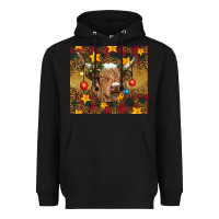 Black christmas highland cow tumbler Heavyweight Hoodie - RanaPortraitStore