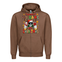 Chestnut i paused my game for christmas Zipper Hoodie - Zillion Design Studio