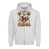 Dove Grey i paused my game for christmas Zipper Hoodie - Zillion Design Studio