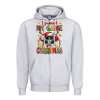 Heather Grey i paused my game for christmas Zipper Hoodie - Zillion Design Studio