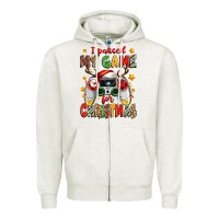 Oatmeal Heather i paused my game for christmas Zipper Hoodie - Zillion Design Studio