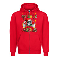 Red i paused my game for christmas Zipper Hoodie - Zillion Design Studio