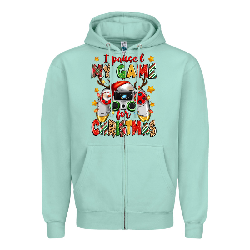 I Paused My Game For Christmas Zipper Hoodie by Zillion Design Studio | Teevron